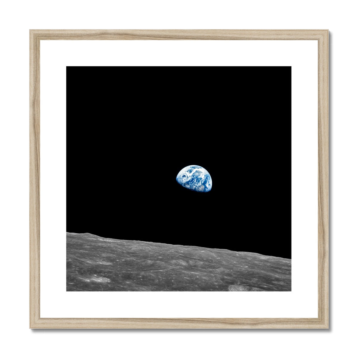 First Earthrise Framed & Mounted Print