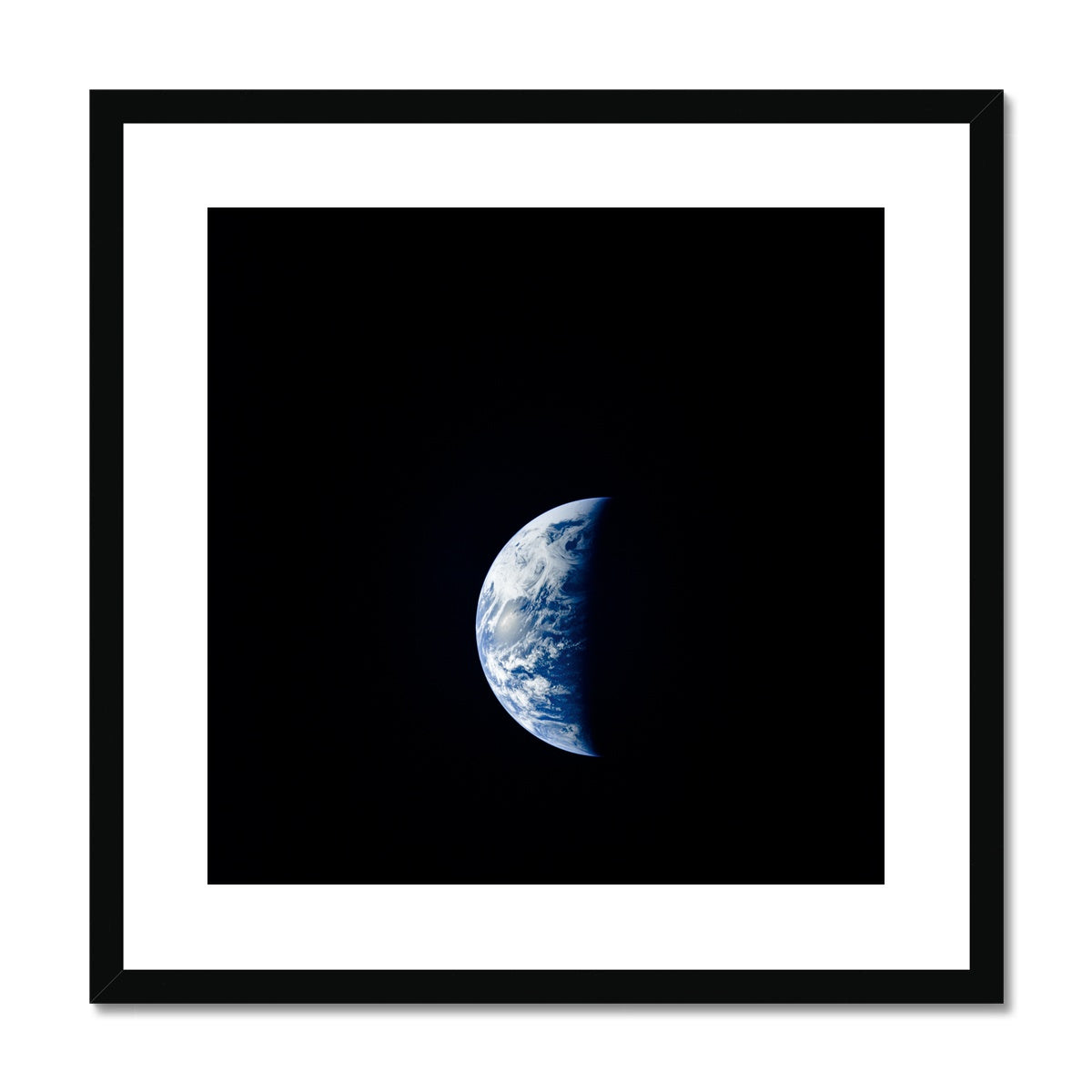 Crescent Earth Framed & Mounted Print