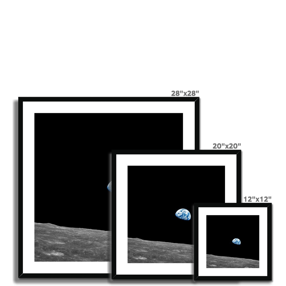 First Earthrise Framed & Mounted Print