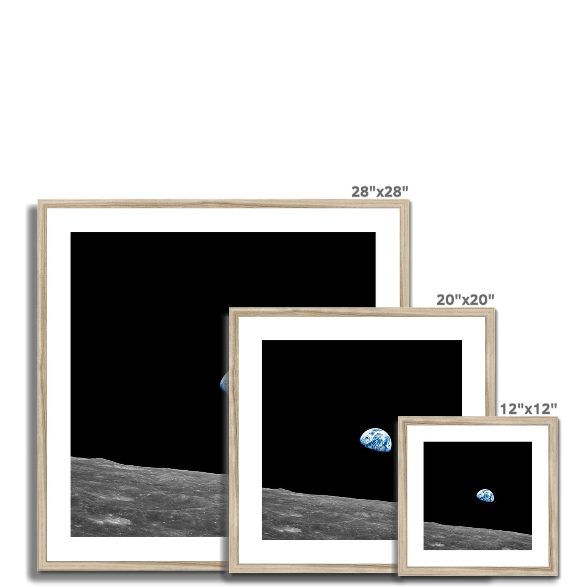 First Earthrise Framed & Mounted Print